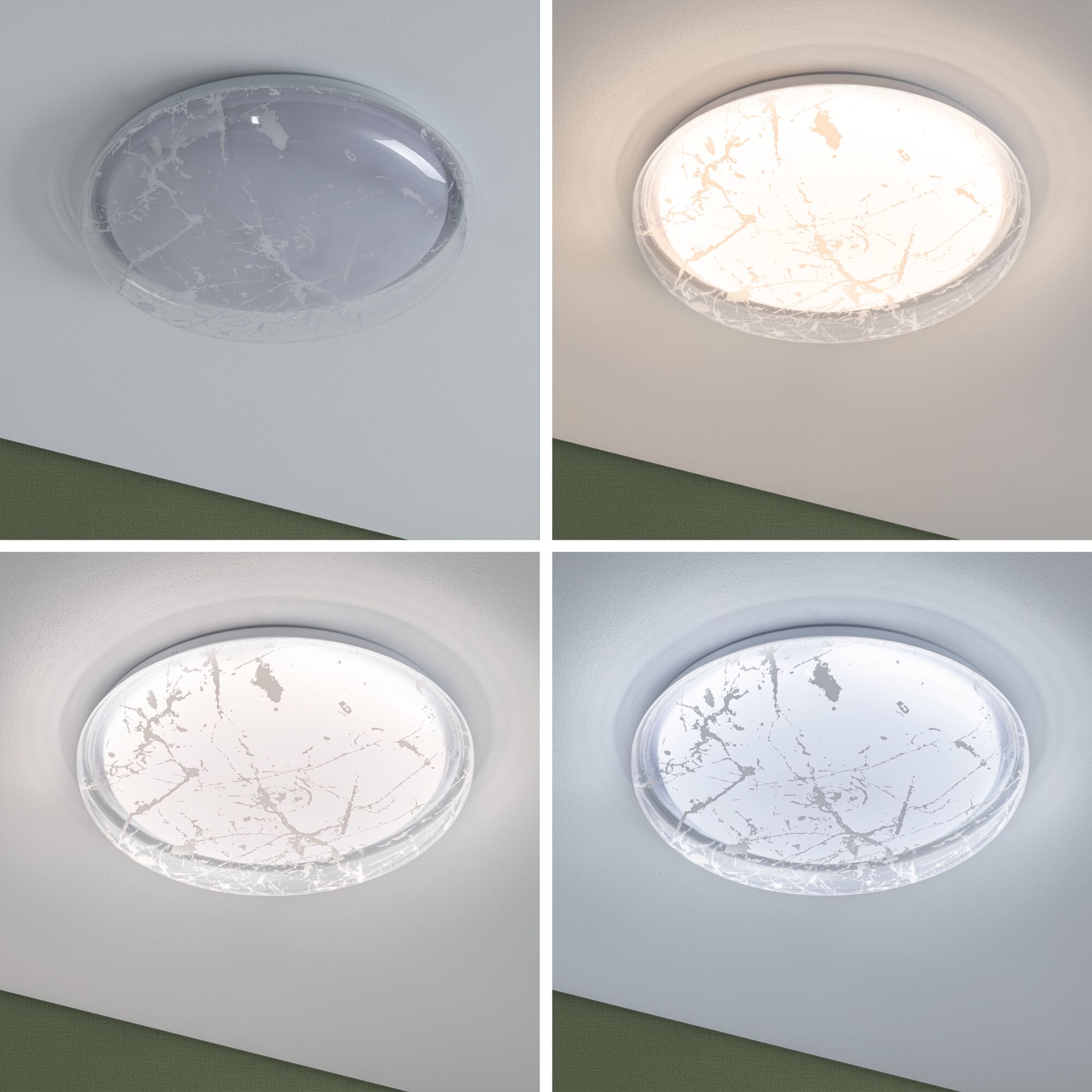 LED Deckenleuchte Cremona White Select 370mm 230V 21,2W Weiß/Transparent