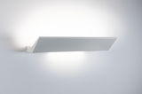 Modern white metal LED wall light with indirect lighting for living rooms and hallways