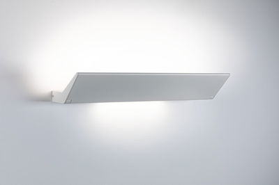 Modern white metal LED wall light with indirect lighting for living rooms and hallways