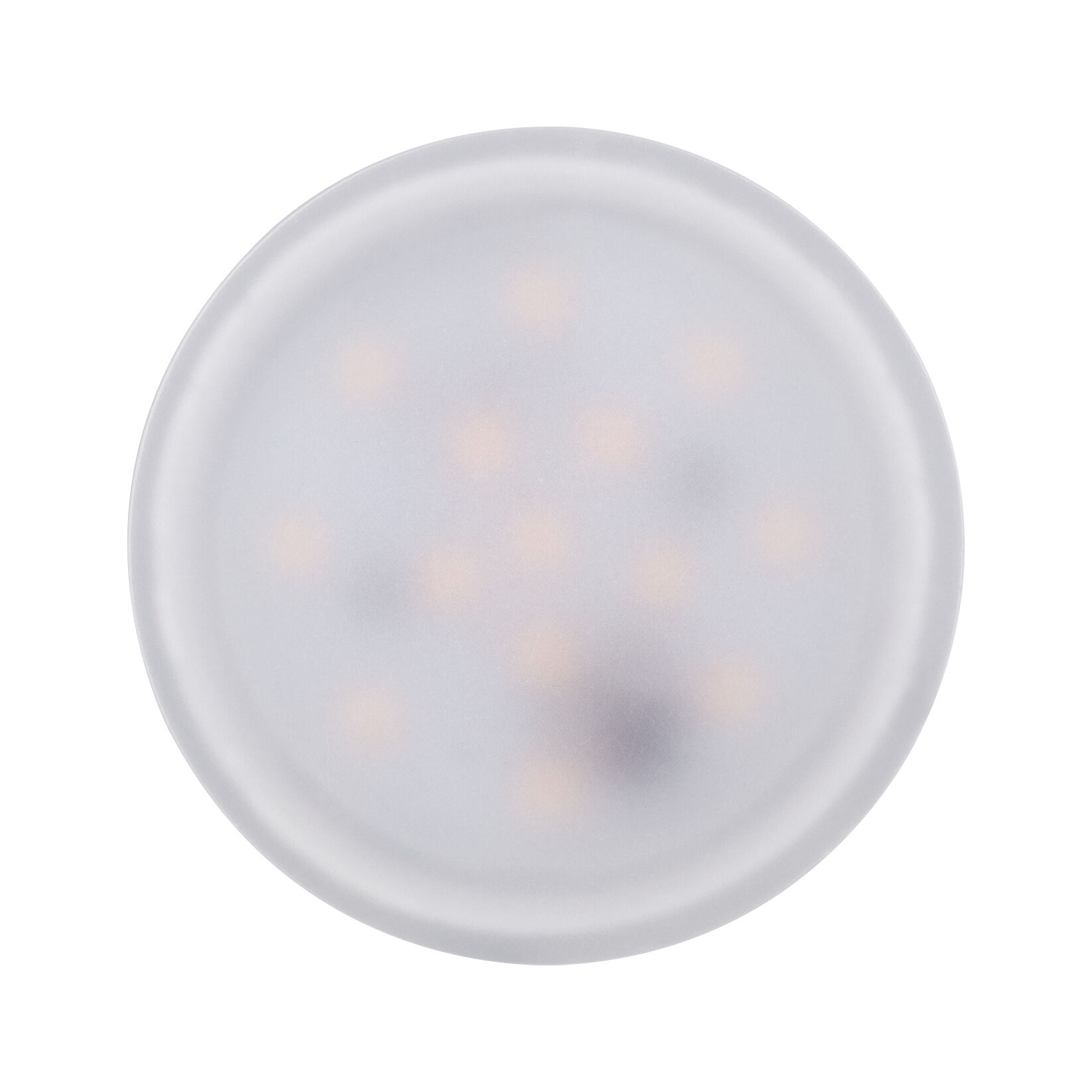 Round white LED ceiling light with frosted diffuser for modern indoor lighting