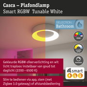 Casca plafondlamp met slimme RGBW-verlichting en instelbaar wit licht voor badkamerverlichting