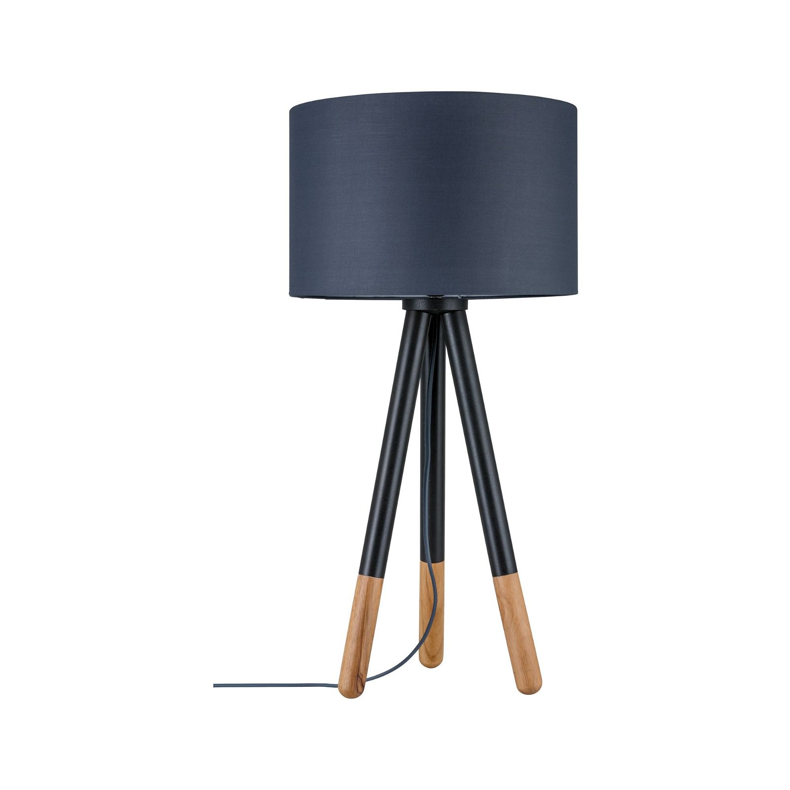 Neordic Table luminaire Rurik E27 max. 20W Grey/Wood Fabric/Metal/Wood