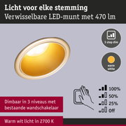 LED-lamp met warm wit licht 2700K en 3-traps dimfunctie voor bestaande wandschakelaars