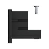 Black plastic wall bracket with matching screw, suitable for LED light mounting