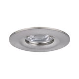 Rundes Einbaustrahler-Gehäuse aus gebürstetem Aluminium in Silber für LED-Beleuchtung