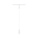 Moderne hvid metal LED-pendel med slankt design til skinnesystemer