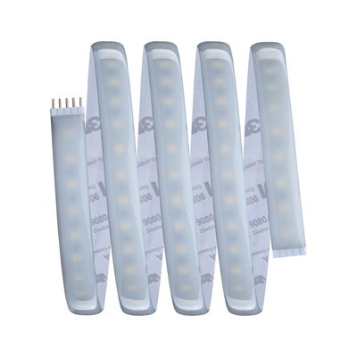 Flexibles LED-Lichtband mit weißem Silikonüberzug und 6-Pin-Stecker für vielseitige Beleuchtungslösungen