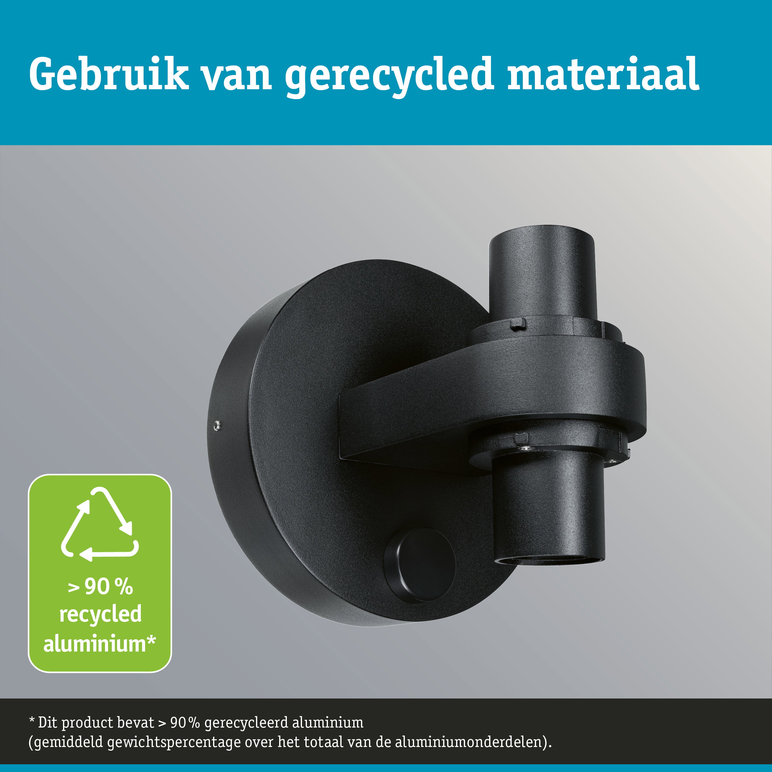 ModuShine Wandbevestiging Dubbele lichtuitgang IP44 rond Antraciet