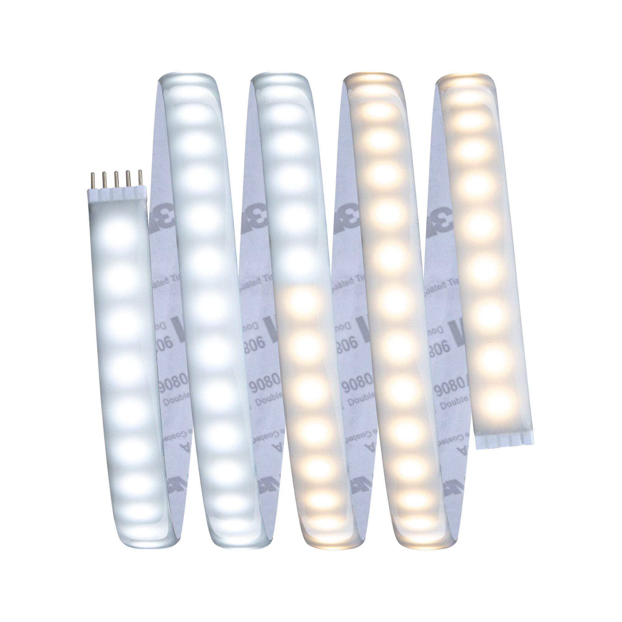 Flexible LED light strips with warm and cool white lighting for versatile interior illumination
