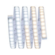 Flexible LED light strips with warm and cool white lighting for versatile interior illumination