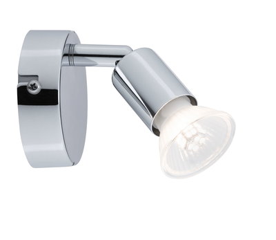 Applique murale LED réglable moderne en chrome avec verre transparent pour éclairage ciblé