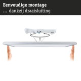 Witte LED-plafondlamp met eenvoudige montage dankzij draaisluiting en zichtbare bedrading