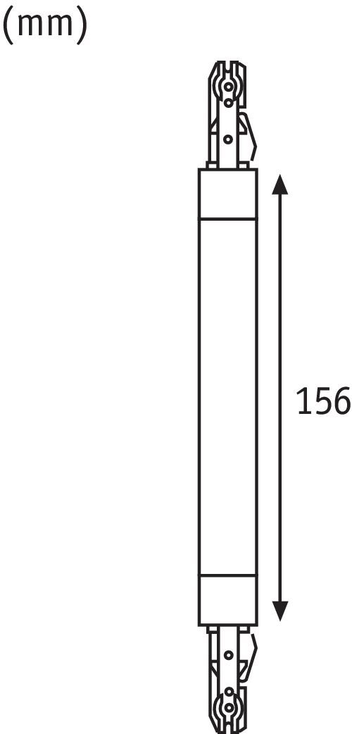URail Verbinder Flex II 227x18mm max. 1.000W Schwarz matt