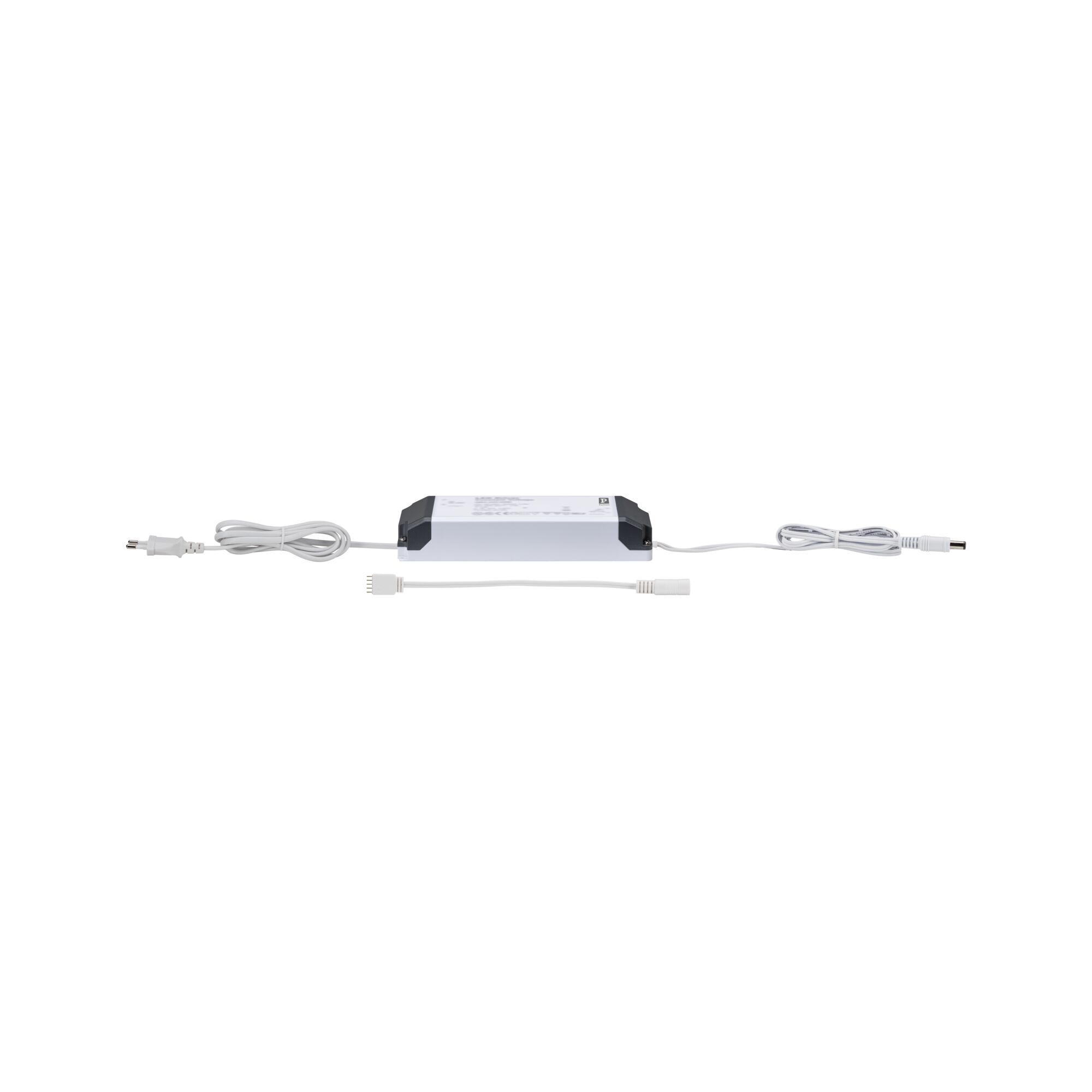 MaxLED accessoires Power Supply 60VA Wit 230/24V 60VA Wit Witte LED-voeding met kabels en stekkers voor LED-verlichting, energiezuinige transformator