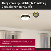 Malik plafondlamp van trendy vilt met LED-achtergrondverlichting voor gelijkmatige woonkamerverlichting