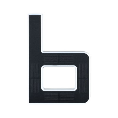 Black L-shaped LED light panel with white edges for modern room lighting solutions