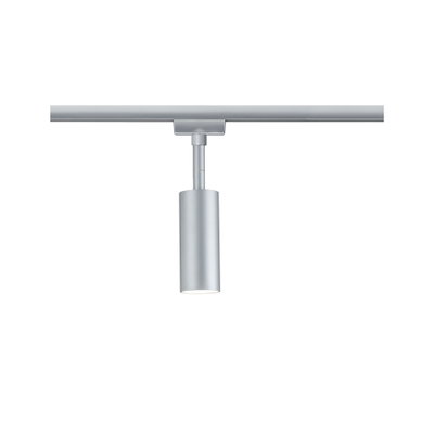 Modern silver metal LED track spotlight for flexible indoor lighting solutions