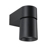 Applique murale noire en aluminium au design cylindrique pour éclairage LED extérieur moderne