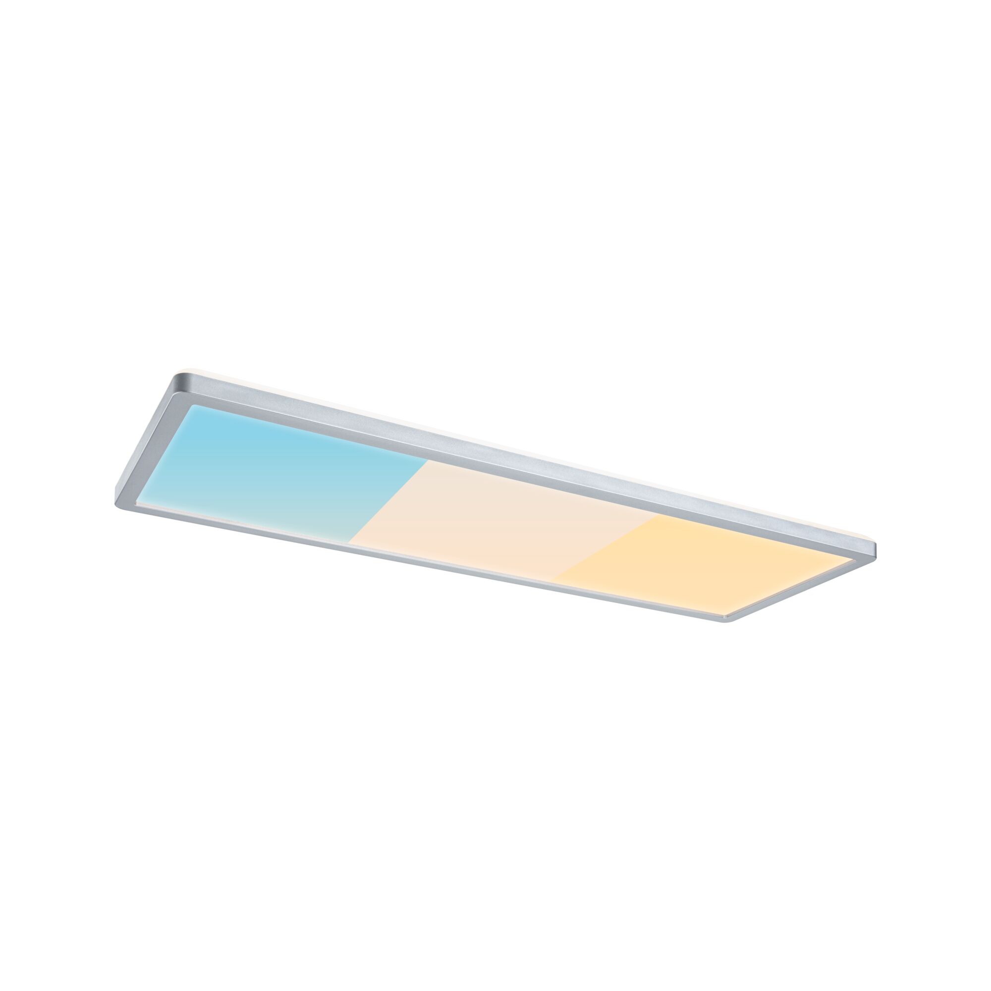 Panel LED Atria Shine White Select IP44 kwadratowy 560x200mm 15,2W 2030lm White Select Chrom matowy Slim LED ceiling light with aluminium frame and adjustable colour temperature from cool to warm white.