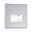 LED Recessed wall luminaire Edge Quadro angular 80x5mm 1,2W 50lm 230V 2700K Chrome matt Square LED recessed wall light in silver aluminum with warm white light for indoor use