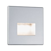 Quadratischer LED-Wandeinbauleuchte aus silbernem Aluminium mit warmweißem Licht