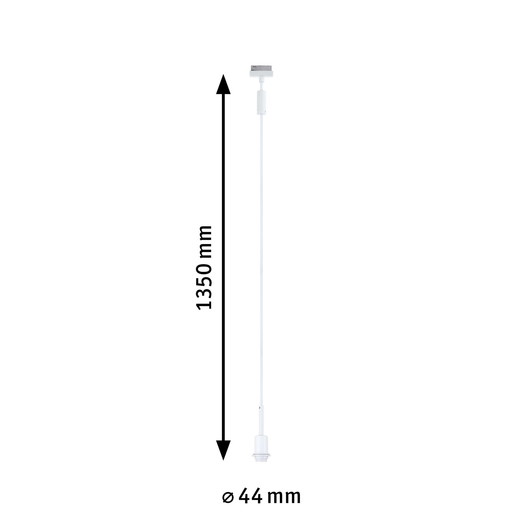 Câble de suspension LED blanc de 1350 mm de long et 44 mm de diamètre pour éclairage moderne