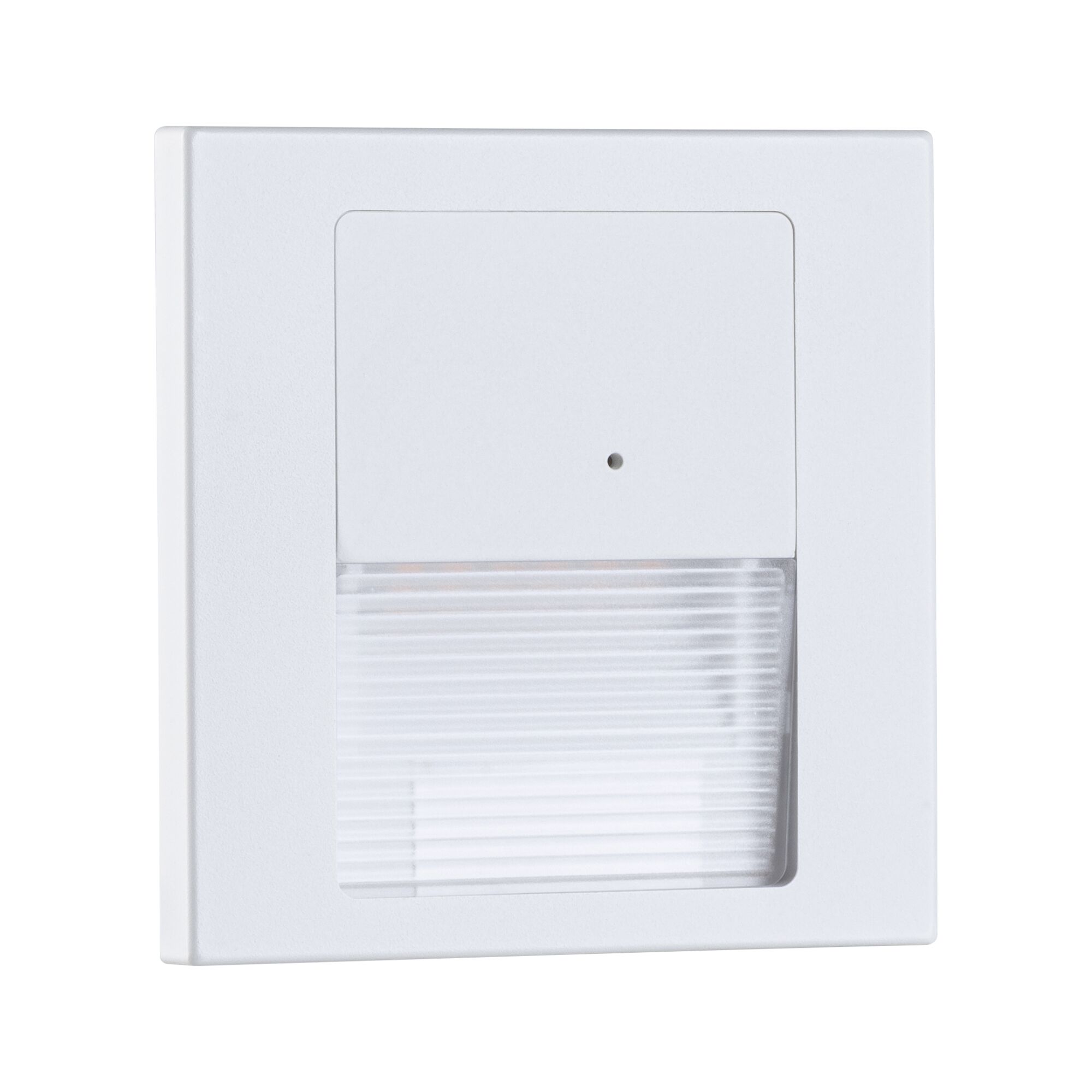 White LED wall recessed light with clear plastic diffuser for energy-efficient lighting