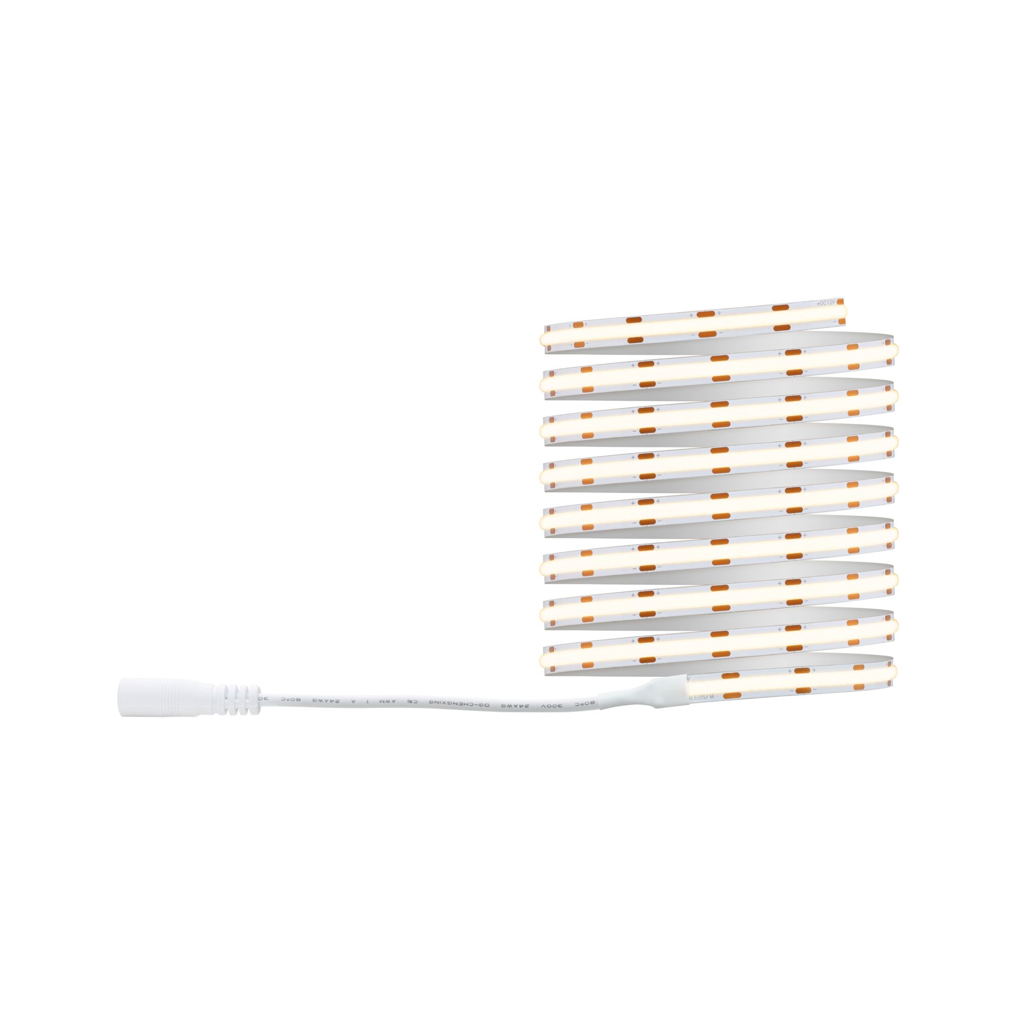Flexibele witte LED-strip met warm wit licht en aansluitkabel voor veelzijdige verlichting