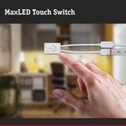 Interrupteur tactile MaxLED blanc en plastique avec connecteur bande LED pour contrôle d'éclairage intelligent