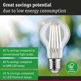 Energy-saving clear glass LED bulb with metal base, ultra-efficient lighting with low power consumption