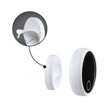 White round wall mount with self-adhesive back for LED lighting, modern design accessory