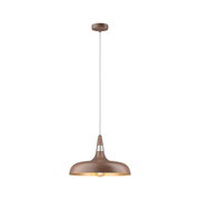 Lampa wisząca z brązowego metalu z ciepłym światłem, doskonała do nowoczesnego oświetlenia wnętrz