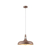 Lampa wisząca z brązowego metalu z ciepłym światłem, doskonała do nowoczesnego oświetlenia wnętrz