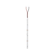 LED strip light with red and black wires, flexible white circuit board for lighting applications