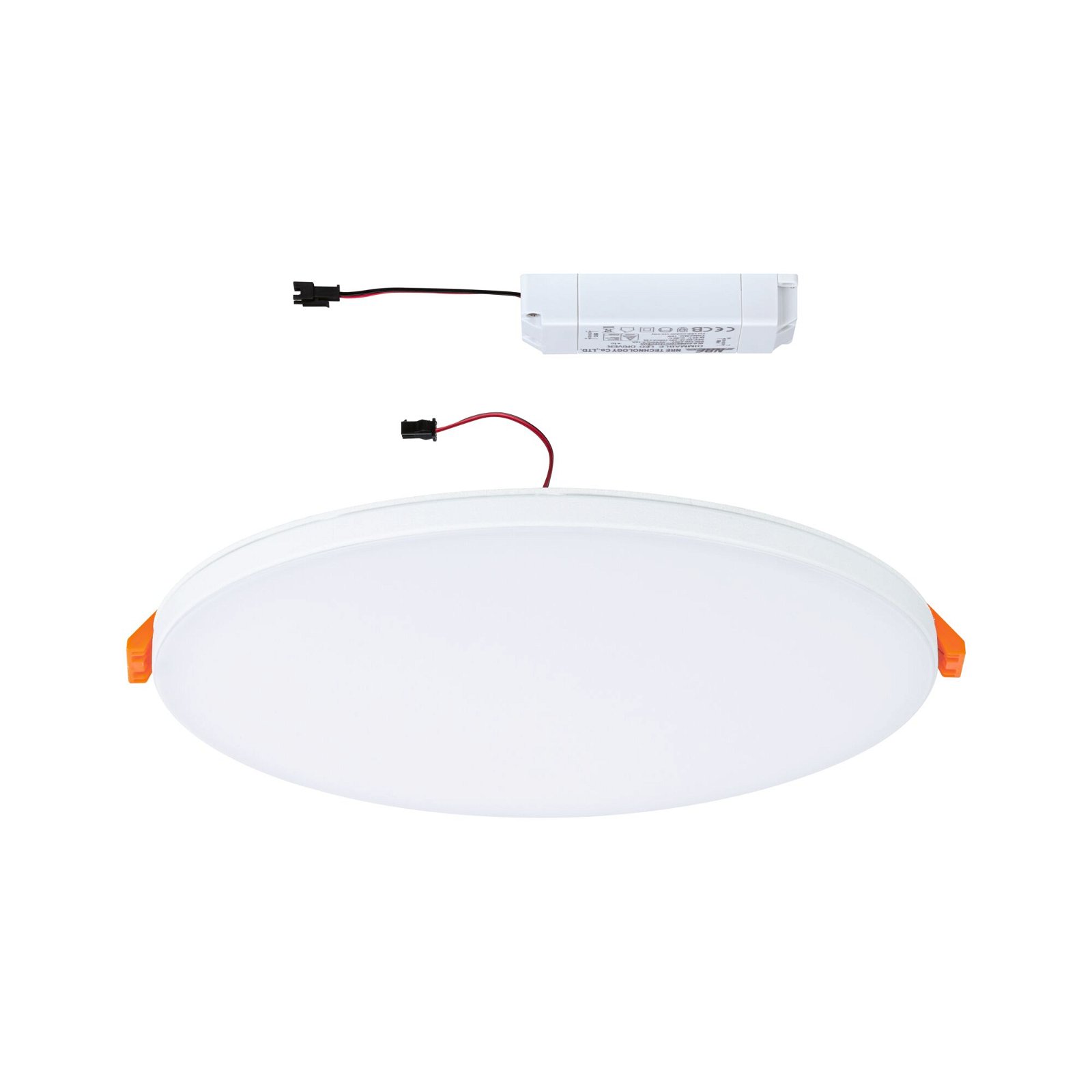 VariFit LED Recessed panel Veluna Edge IP44 round 200mm 17W 1500lm 4000K White dimmable