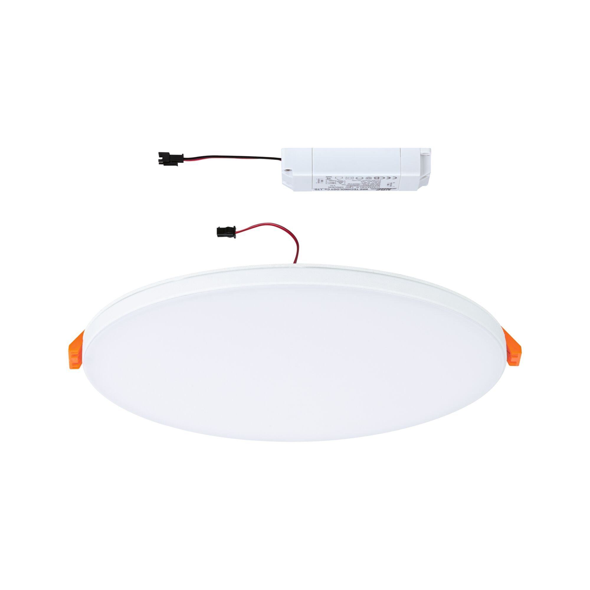Round white LED recessed panel with driver, energy-saving indoor ceiling light