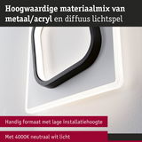 Moderne wandlamp van metaal en acryl in wit met diffuus 4000K neutraal wit licht