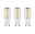 230 V Standard LED Pin base G9 3-piece set 3x250lm 3x2,5W 2700K Clear Three white LED bulbs with transparent casing and warm white diodes for energy-efficient lighting