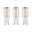 Standard 230 V Culot à ergots LED G9 Kit de 3 3x250lm 3x2,5W 2700K Clair Trois ampoules LED blanches avec boîtier transparent et diodes blanc chaud pour éclairage économique
