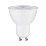 White LED reflector lamp with GU10 base made of plastic for energy-saving lighting