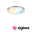VariFit LED Einbaupanel Smart Home Zigbee 3.0 Areo IP44 rund 175mm 13W 1200lm Tunable White Chrom matt dimmbar Rundes LED-Deckenlicht mit silbernem Rahmen und warmweiß-blauem Farbverlauf, Zigbee kompatibel