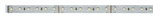 Long LED strip with white LEDs on silver circuit board for versatile lighting applications