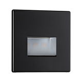 Schwarze LED-Wandleuchte aus Metall mit rechteckigem Lichtaustritt für moderne Innenbeleuchtung