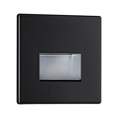 Schwarze LED-Wandleuchte aus Metall mit rechteckigem Lichtaustritt für moderne Innenbeleuchtung