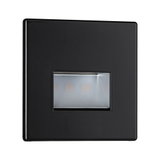 Schwarze LED-Wandleuchte aus Metall mit rechteckigem Lichtaustritt für moderne Innenbeleuchtung