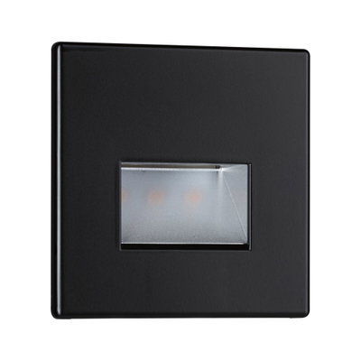 Schwarze LED-Wandleuchte aus Metall mit rechteckigem Lichtaustritt für moderne Innenbeleuchtung