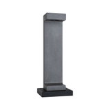 Modern grey concrete outdoor wall light with black base for stylish exterior lighting