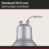 Standaard GU10 lampvoet van zilverkleurig metaal voor eenvoudige installatie van LED-verlichting