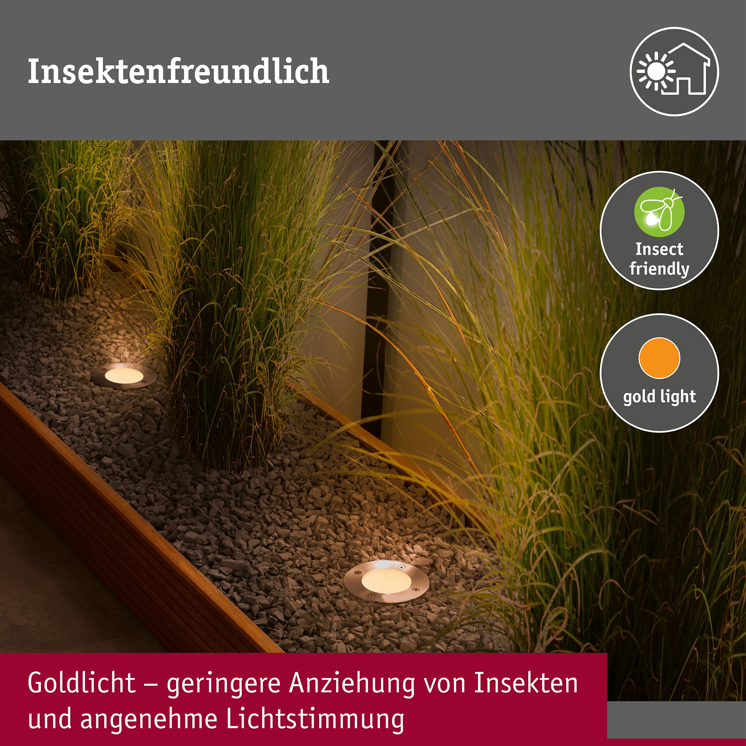 LED Bodeneinbauleuchte Floor insektenfreundlich IP65 zylindrisch 110mm 2200K 4,3W 320lm 230V Edelstahl gebürstet Edelstahl/Kunststoff