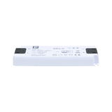 Alimentation LED blanche en plastique avec détails techniques pour systèmes d'éclairage 24V DC
